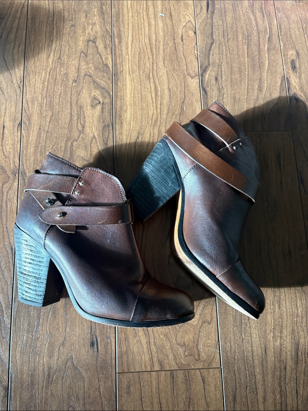 Rag & Bone Harlow Leather Booties Size 36.5/6.5